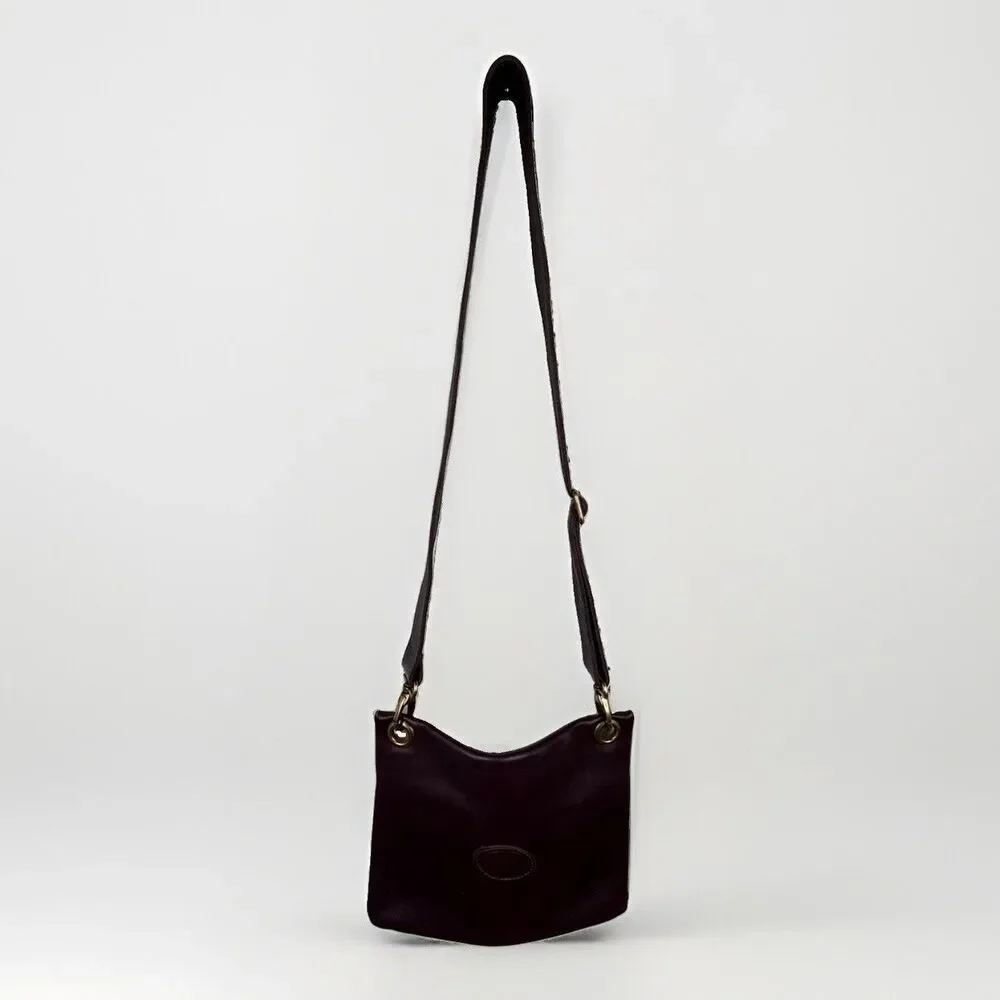 Y2K Roots Canada Leather Crossbody Shoulder Bag Limited Ed PURPLE